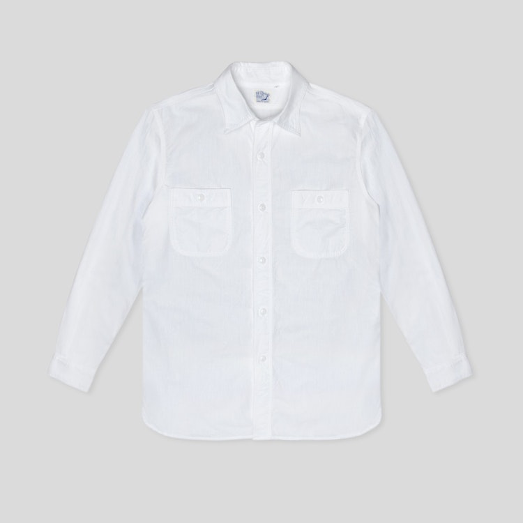 White Chambray Work Shirt